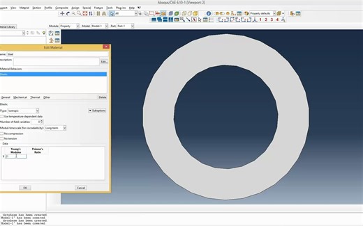 ABAQUS使用圆柱坐标系查看周向应力和径向应力（Hoop and radial stresses in a cylinder using abaqus）