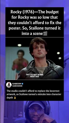 Rocky (1976)—The budget for Rocky was so low that they couldn't afford to fix the poster.