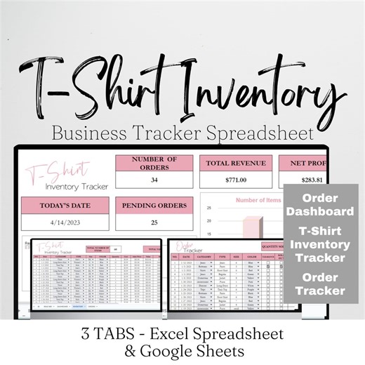 Tshirt Inventory Tracker, Tshirt Inventory Spreadsheet Template, Log, Tshirt Business Log, Apparel Templates, Excel Spreadsheet Google Sheet - Etsy