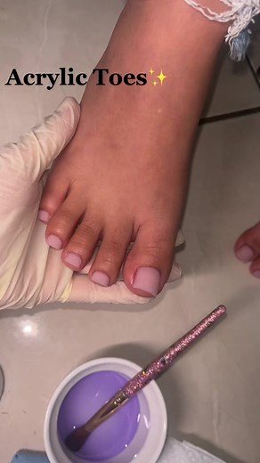 Cute Acrylic Toe Designs with Frenchies and Rhinestones