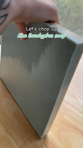 Chopping up a batch of Aloe Eucalyptus soap! This soap is available right now and we will be restocking all products that are sold out this Friday May 10th at 3pm est☺️ #soapcutting #asmrsoap #satisfyingasmr #soapcarving #naturalsoap #soapmaking | Adore Anieo