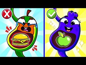 Junk Food and Healthy Food 🍔 🍏 Kids' Songs and Nursery Rhymes | Pit & Penny Land