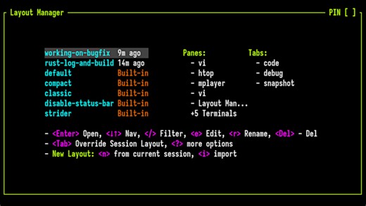 Now also for Windows: Terminal multiplexer Zellij 0.44.0 released