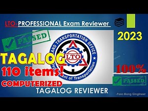 LTO EXAM REVIEWER 2023 (PROFESSIONAL) TAGALOG
