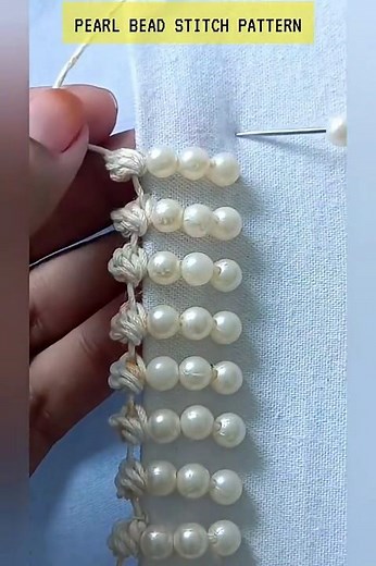 Pearl Bead Stitch Pattern That Instantly Elevates Any Fabric #embroideryart #handbroidery