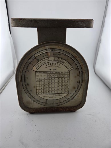 Vintage Mid Century Pelouze Model Y Postal Scale - Very RUSTY - AS IS - Capacity 10 Lbs. Postal Rates From 1958 - Etsy