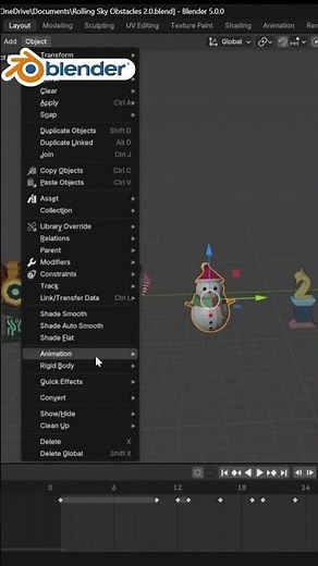 Blender Tips 15: Export for Animations and Games #shorts #howto #blender #tutorial #kingsam