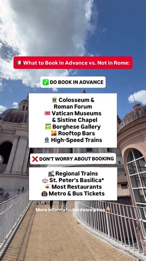The Rome booking guide you actually need 🇮🇹 #rometravel #italytrip #traveltips