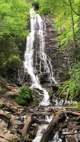 Scenic Waterfall in Cherokee's Qualla Boundary