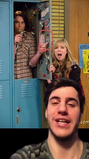 Drake Bell on Sam’s locker in iCarly