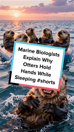 Marine Biologists Explain Why Otters Hold Hands While Sleeping #shorts