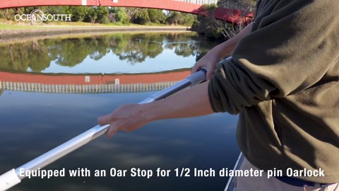 Oceansouth Heavy Duty Pair of Oars 78" Long with Oar Locks, Split Shaft.
