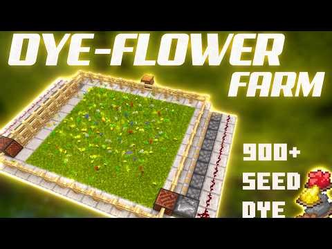 Minecraft Easy Dye-flower Farm | 1.21+ | Java Edition #minecraft #flowergarden 