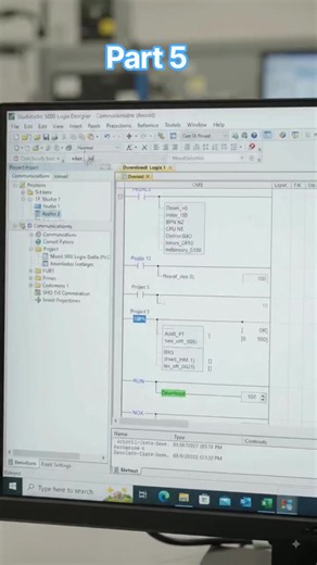 Description: In Part 5, we complete the Allen-Bradley ControlLogix programming process using Studio 5000 Logix Designer. Learn how to download the verified program to the PLC and monitor the ladder logic online in real time. Check input and output status to confirm proper PLC operation. This completes Step 4 of our practical Allen-Bradley PLC programming series. Follow Smartec Solutions for PLC programming, industrial automation, troubleshooting, and control system solutions. #AllenBradley #Cont