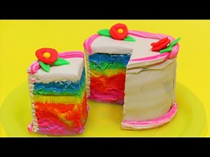 DIY: How To Make Play Doh Rainbow Cake 🍰| Play Doh Videos For Kids | HooplaKidz How To