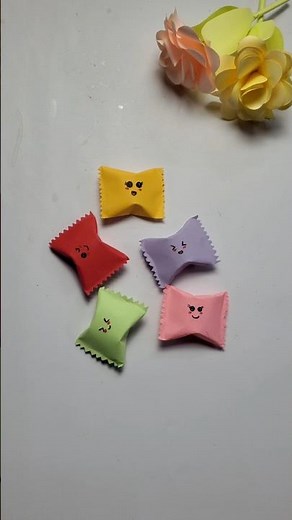 ✨ How to make cute paper candy crafts! 🍬💖