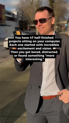 Let me paint a picture that might feel painfully familiar: Your Downloads folder is full of course materials you never finished. Your Notes app has dozens of “brilliant” business ideas that got 3 lines of planning before you moved on. Your desk has notebooks with the first few pages filled out, then nothing. You start every project thinking “This time will be different.” The first week is amazing, you’re hyperfocused, making incredible progress, convinced you’ve finally found your thing. Then we