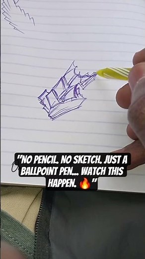 Easy Freehand Pen Drawing Tutorial ✍️🔥 | Step-by-Step