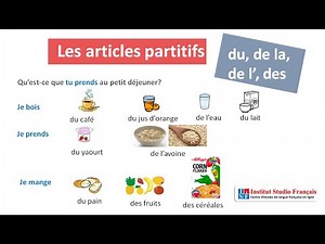 Les articles partitifs et les aliments