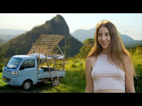 Alone in the Wild Countryside in my Hand Built Bamboo Camper