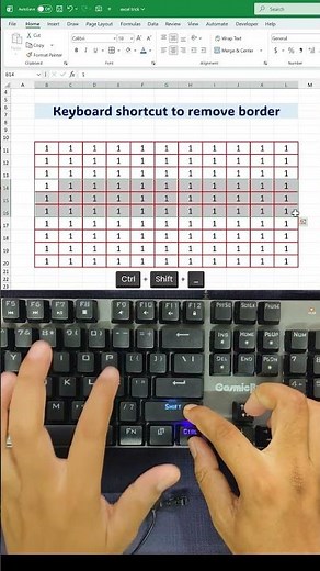 Delete Excel Borders in 1 Second 🤯 No Mouse Needed! 😱 #excel #office #spreadsheet
