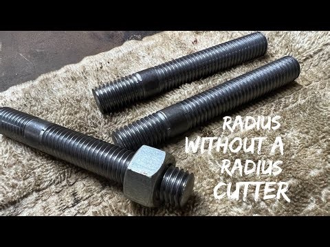 Turning a radius on a lathe without a radius cutter