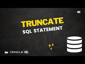 How to use TRUNCATE TABLE SQL statement in Oracle SQL | Oracle Live SQL