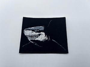 Embroidered Shark Patch - Iron-on Applique, USA Made - Etsy