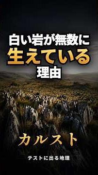 秋吉台に白い岩が無数に「生えている」理由は「カルスト」【中学地理】#shorts