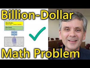 The unsolved math problem which could be worth a billion dollars.