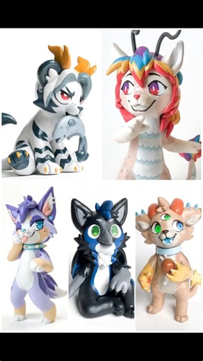 Figures!! ✨️ clay and 3D sculptor 🌈 on Instagram: "I still have that little lapras! #furry #fursona #kemono #polymerclay #3dprinting"