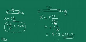 Resistance of a given wire of length ‘L’ is 3Ω. The wire is str... | Filo