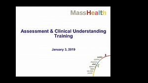 Assessment and Clinical Understanding Training Webinar