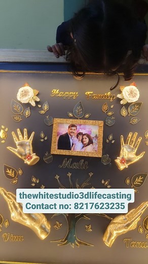 Contact @thewhitestudio3dlifecasting Contact no: 8217623235 ... Thank u chaitra for this beautiful gift ❤️ .. #3dcasting #kids3dcasting #reels #gift #memories #mahita_v_official #family #mahitav | Mahita V