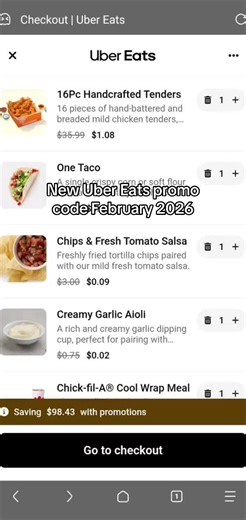 New Uber Eats Promo Code for February 2026