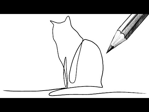 Katze mit nur einem Strich zeichnen - 9 Wege die Ein-Strich-Zeichnung zu erstellen