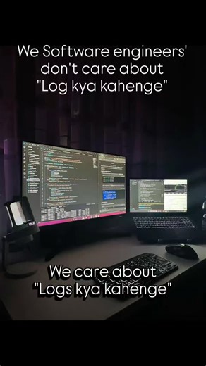 𝐏𝐫𝐢𝐲𝐚𝐧𝐬𝐡𝐮 on Instagram: "Log ❎ Logs ✅ 🔁 Share with a developer Follow @codewith_priyanshu for more videos (Coding, coding memes, coding reels, bugs, development bugs, logs, bug logs, software engineer, software developer, web development, it jobs, corporate memes, relatable, povs, relatable videos) #coding #codinglife #devlife #viral #trendingreels"