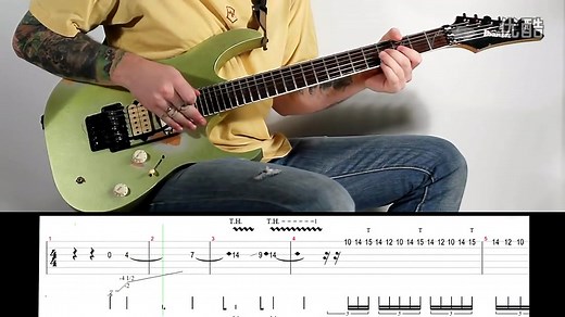 【电吉他教学】Eddie Van Halen - Beat It Solo Cover （With Tabs)