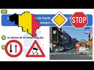 rijbewijs theorie examen belgie 2026 - Verkeersborden