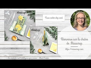 Live #121: Faux center step card / carte présentoir