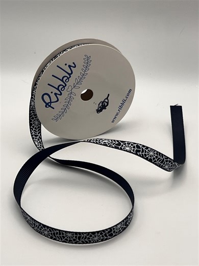 Halloween Spider Web Ribbon Spool 10 Yards, Black Grosgrain Ribbon, Spooky Gift Wrap Ribbon, Bow Making Craft Supply - Etsy