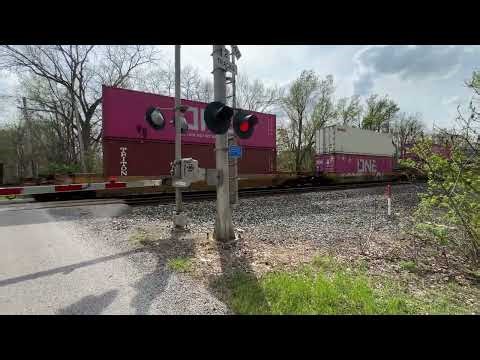 VERY FAST CSX STACK TRAIN THROUGH VALPARAISO 