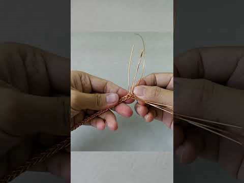 Making bracelet at home - Double Braided copper wire Bracelet #diy #youtubeshorts #handmade