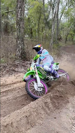 Getting Sketchy Under The Trees on a 1997 KDX220