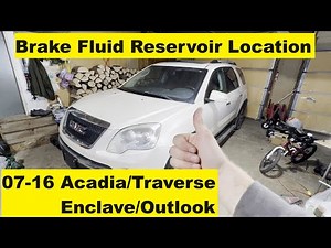 How To Check And Fill Brake Fluid GMC Acadia 07 08 09 10 11 12 13 14 15 16 2012 2013 2014 2015 2016