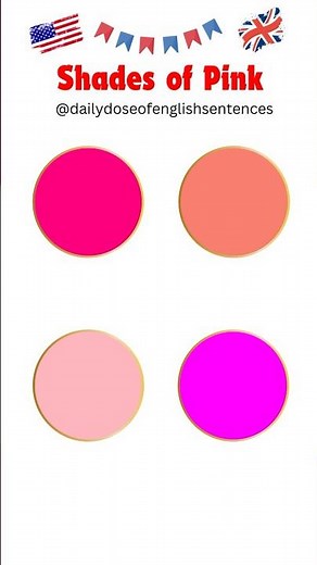 💖 Shades of Pink in English! | Learn Beautiful Color Names 🎨✨#pink #pinkcolour #english