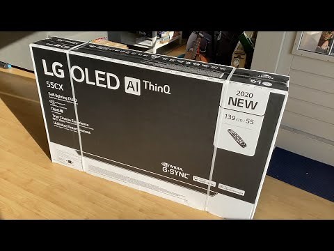 Unboxing and installing LG OLED 55 CX (C10) 4k UHD 2020