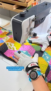 I love to talk about body ergonomics and posture, but hand posture matters too! Keep your hands flat and quilt only inside your little “goal” for the least amount of strain on your hands, wrists, and elbows 🙌🏽 | String & Story