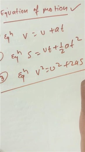 Equation Of Motion | Class 11