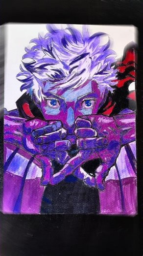 Draw Gojo Satoru 🔥 #shorts #viralshort #jujutsukaisen #gojo #anime #art #drawing #trending